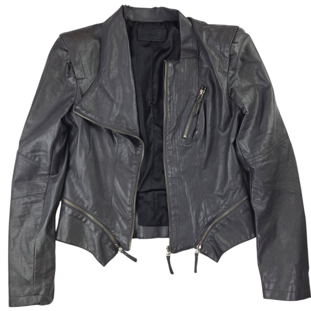 BlankNYC | Grey, Faux Leather, Moto Jacket | Size Medium - Picture 5 of 8